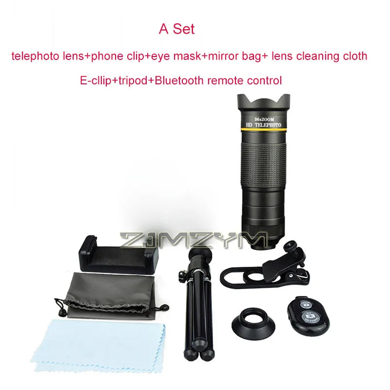 36x Zoom Monocular Telephoto Lens for Smartphones – HD