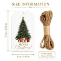 50-Pack Christmas Gift Tags with Jute Twine | Festive Cards