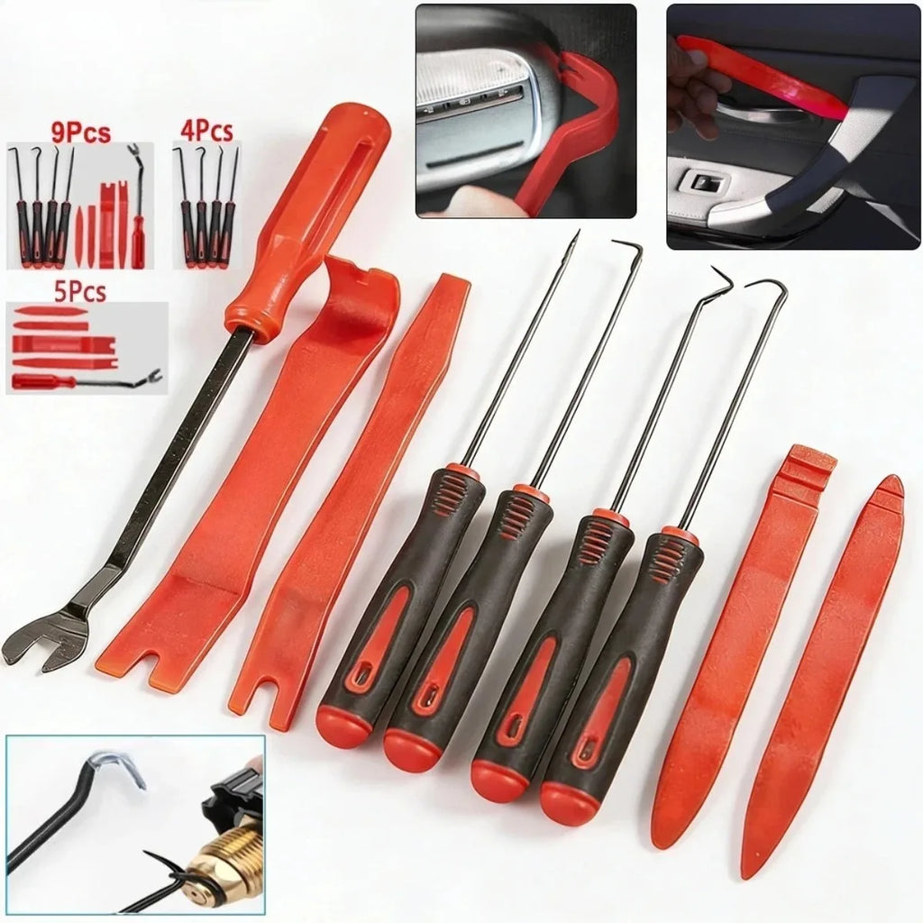 9-Piece Car Trim Removal Tool Set – Door Panel & Clip Pry Kit