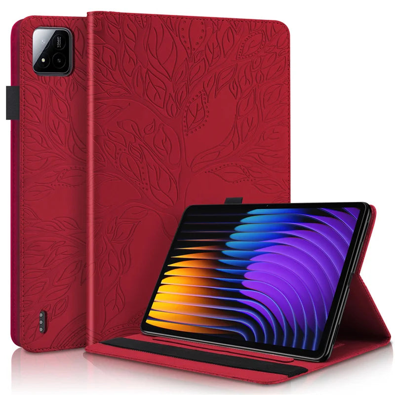 Xiaomi Pad 8 / 8 Pro Embossed Tree PU Leather Wallet Case