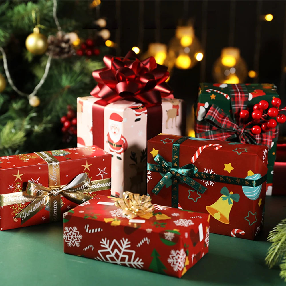 2025 Christmas Gift Wrapping Paper – Santa & Festive 50x70cm