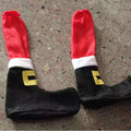4-Pack Christmas Table Leg Covers – Santa Elf Feet Socks