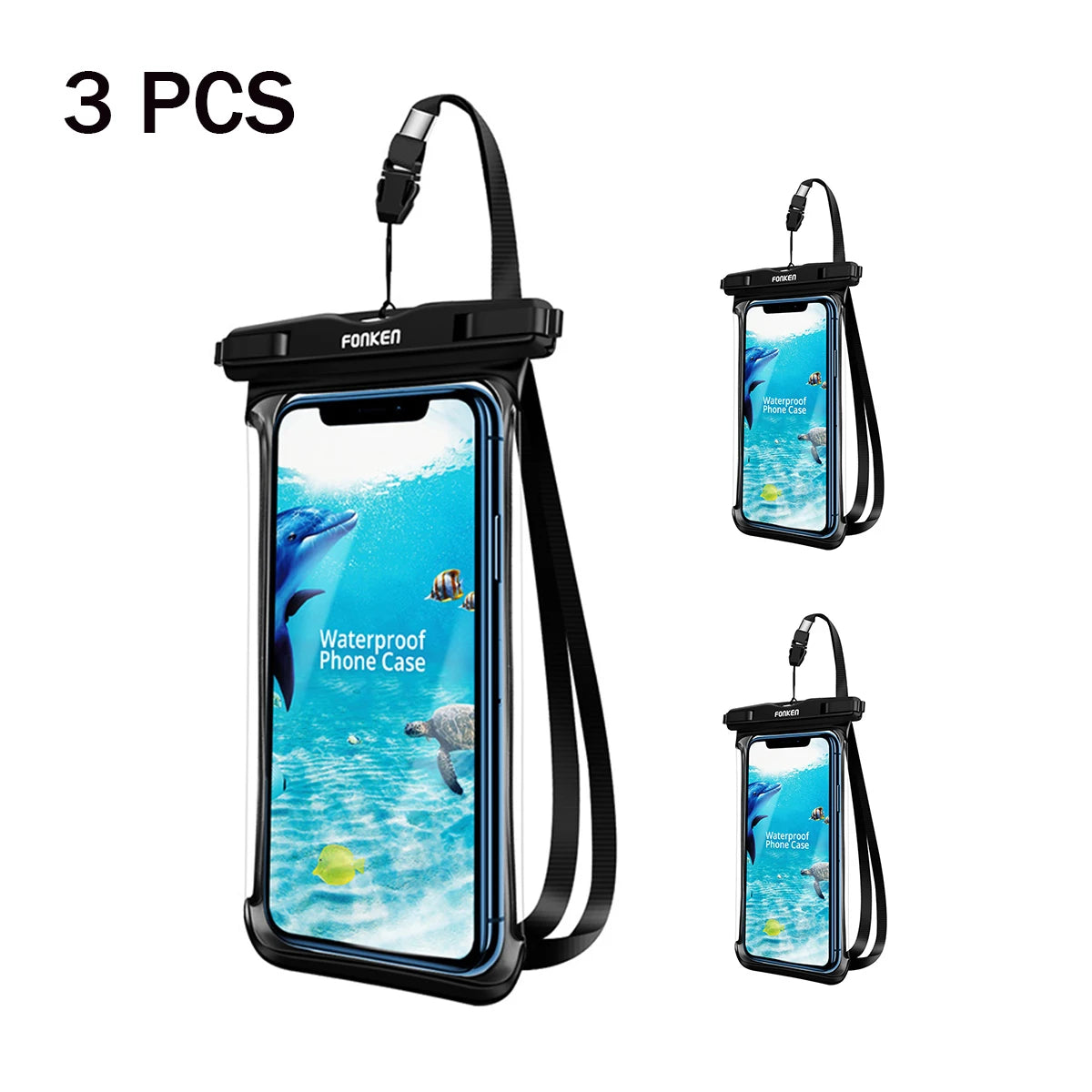 Waterproof Phone Pouch 3/4 Pack – Universal Swim Bag Cover
