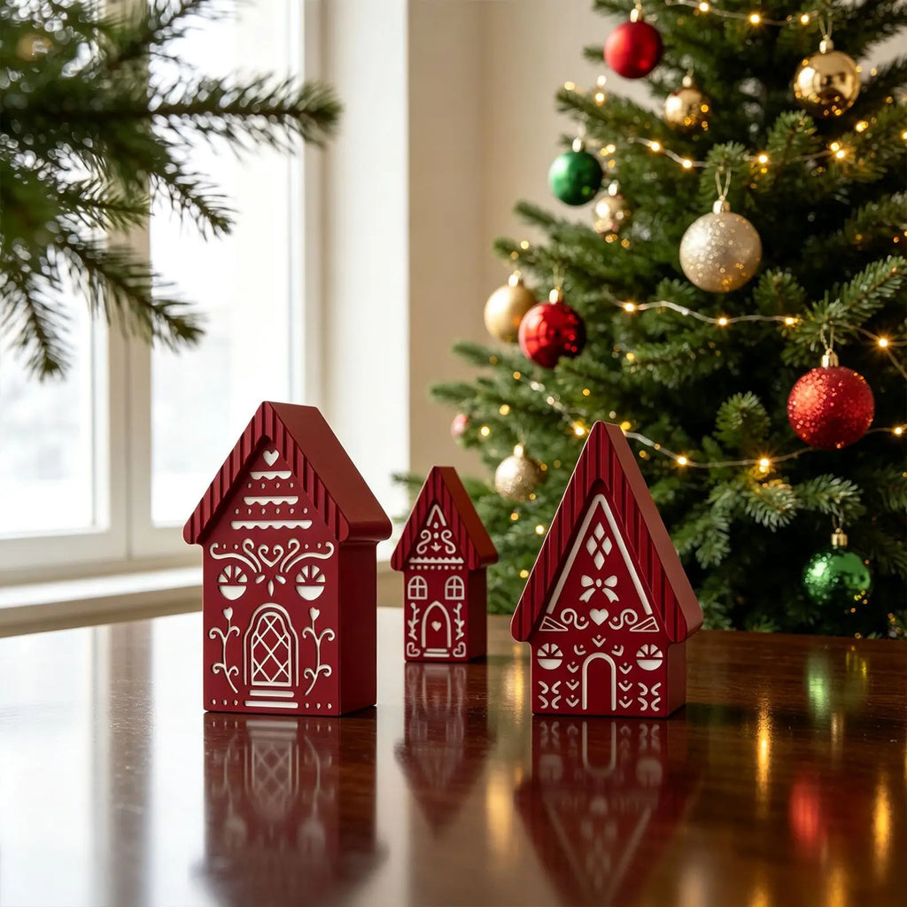 8-Cavity Christmas House Silicone Mold – Candles, Resin & Crafts