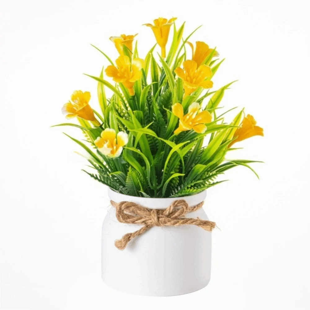 Artificial Bonsai Potted Plant – Faux Evergreen Table Décor