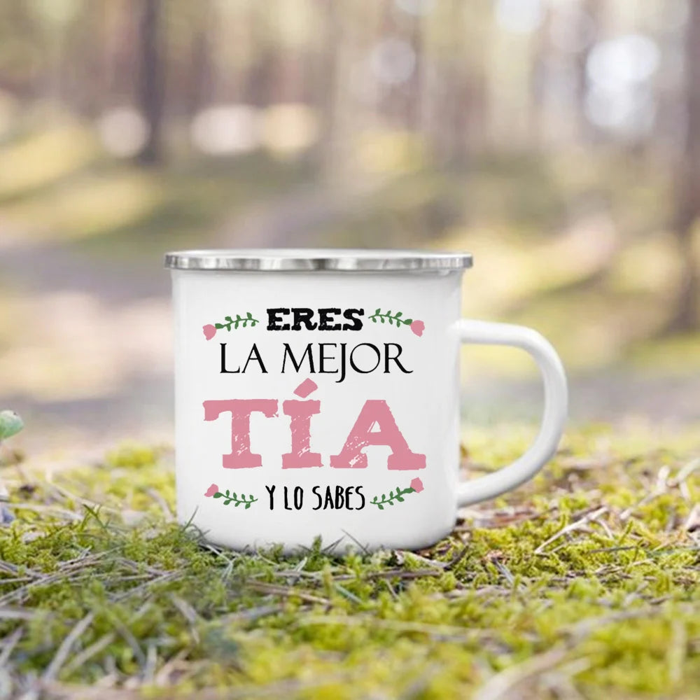 Godmother Godfather Enamel Mug | Gift for Madrina Padrinos