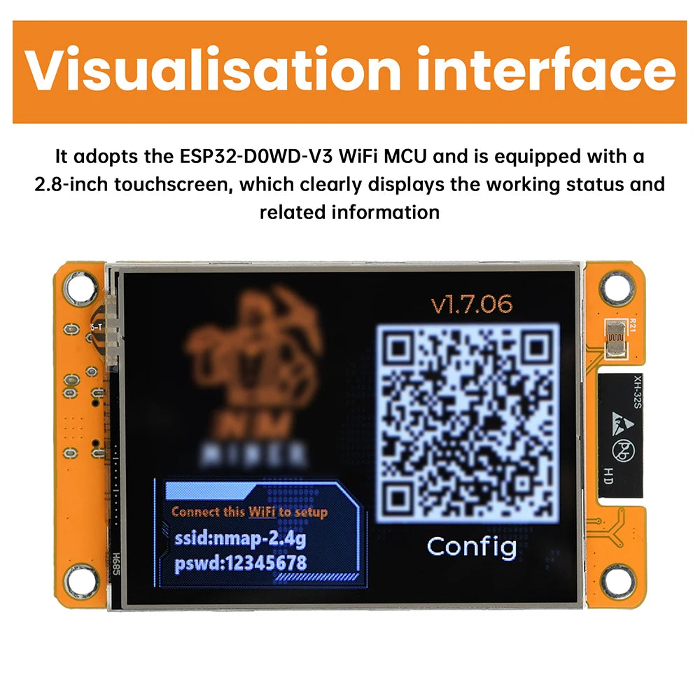 ESP32 Wi-Fi Bluetooth Dev Board 2.8" Touchscreen Type-C