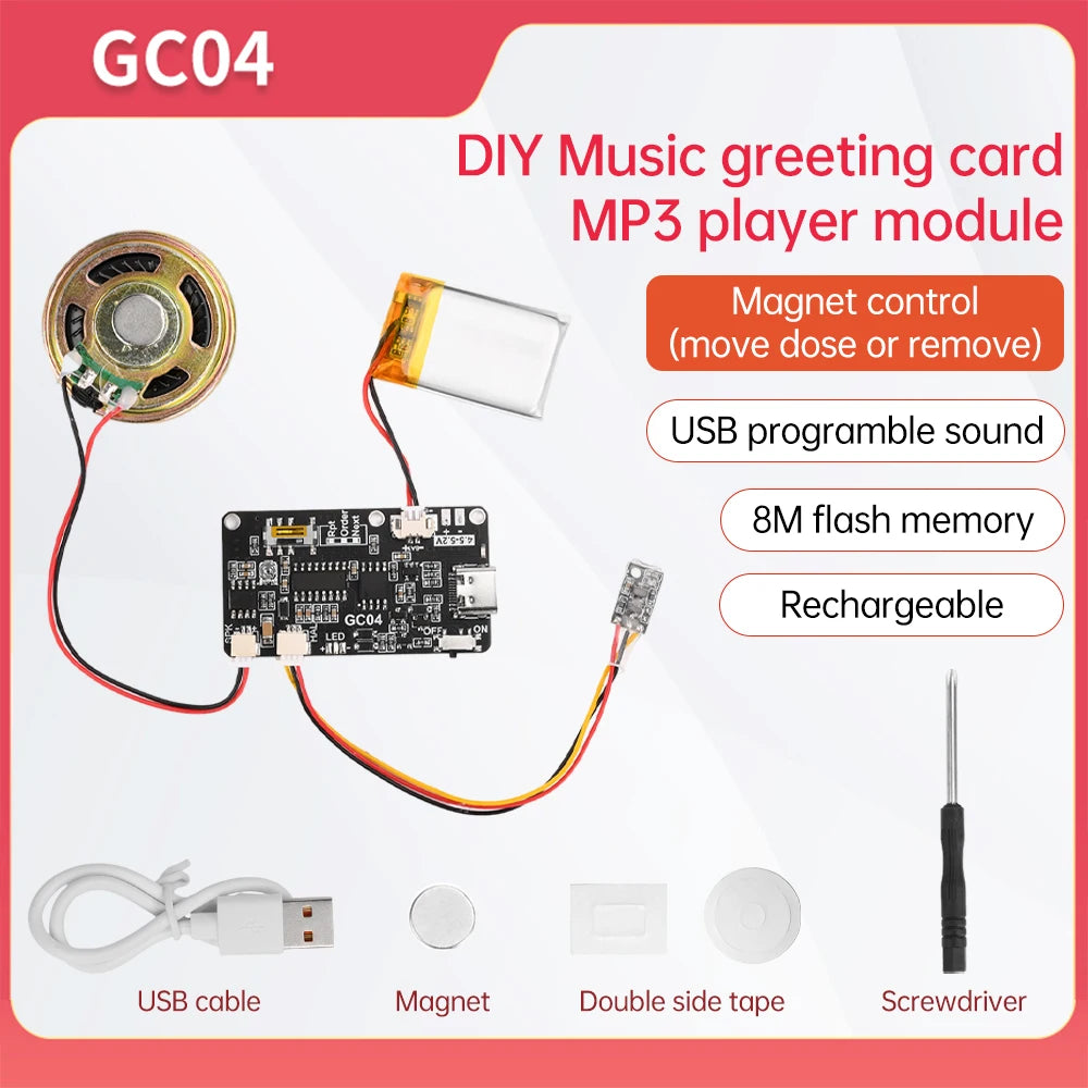 GC04 MP3 Voice Module for Greeting Cards & Gift Boxes