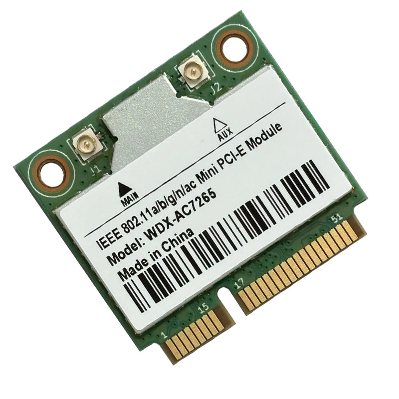 AC7265 Dual Band Mini PCIe WiFi Card 867Mbps + Bluetooth 4.2
