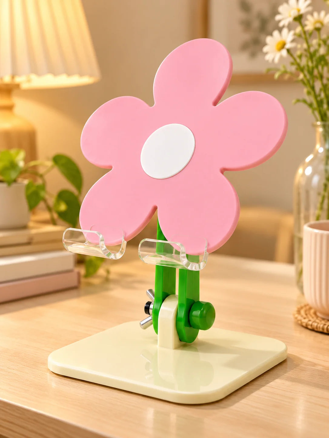 Cute Flower Phone Stand – Foldable Adjustable Desktop Holder