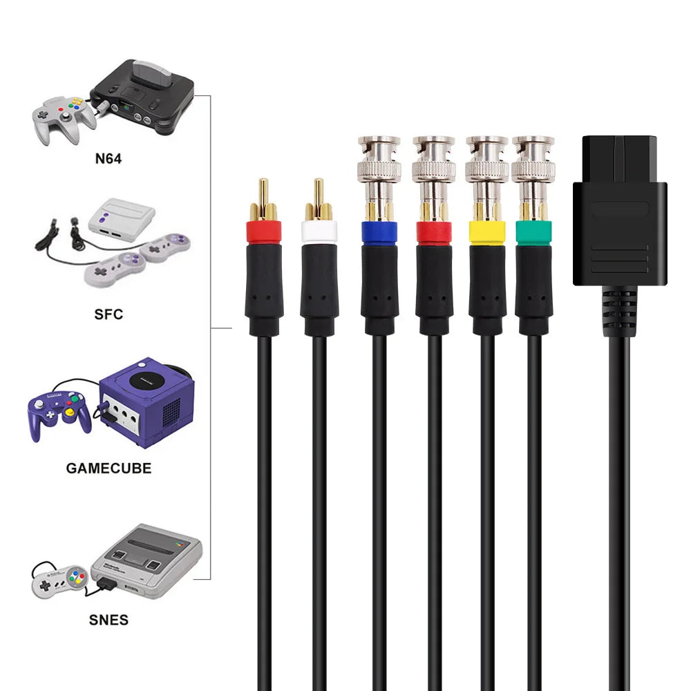 RGBS AV Cable for Nintendo N64, SNES & NGC – CRT Monitor