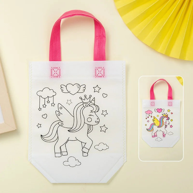 DIY Coloring Canvas Gift Bags for Kids – 15 Fun Patterns