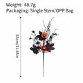 Halloween Gothic Jack O Lantern Artificial Floral Pick Stem