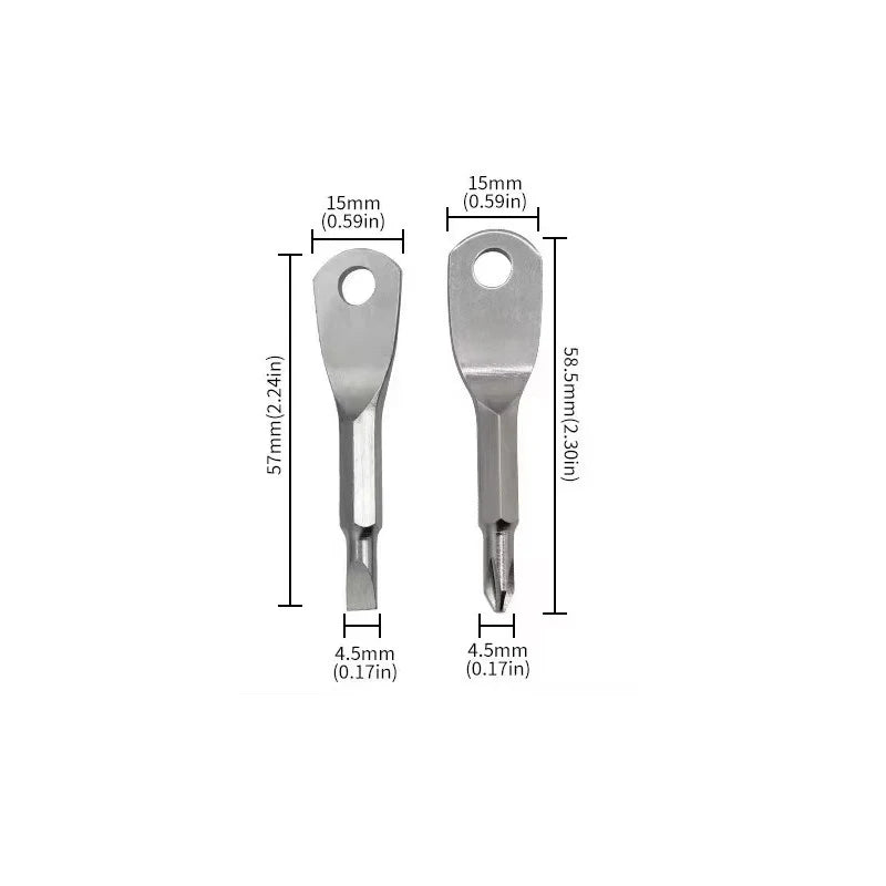 2-Pack Mini Keychain Screwdriver Set – EDC Phillips & Slotted