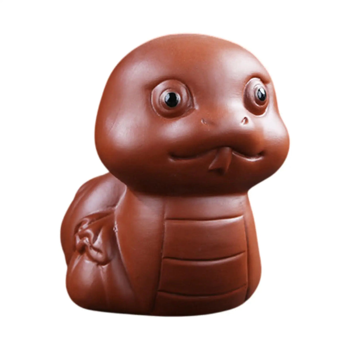 Ceramic Mini Snake Figurine – Tea Pet Desk Statue Decor