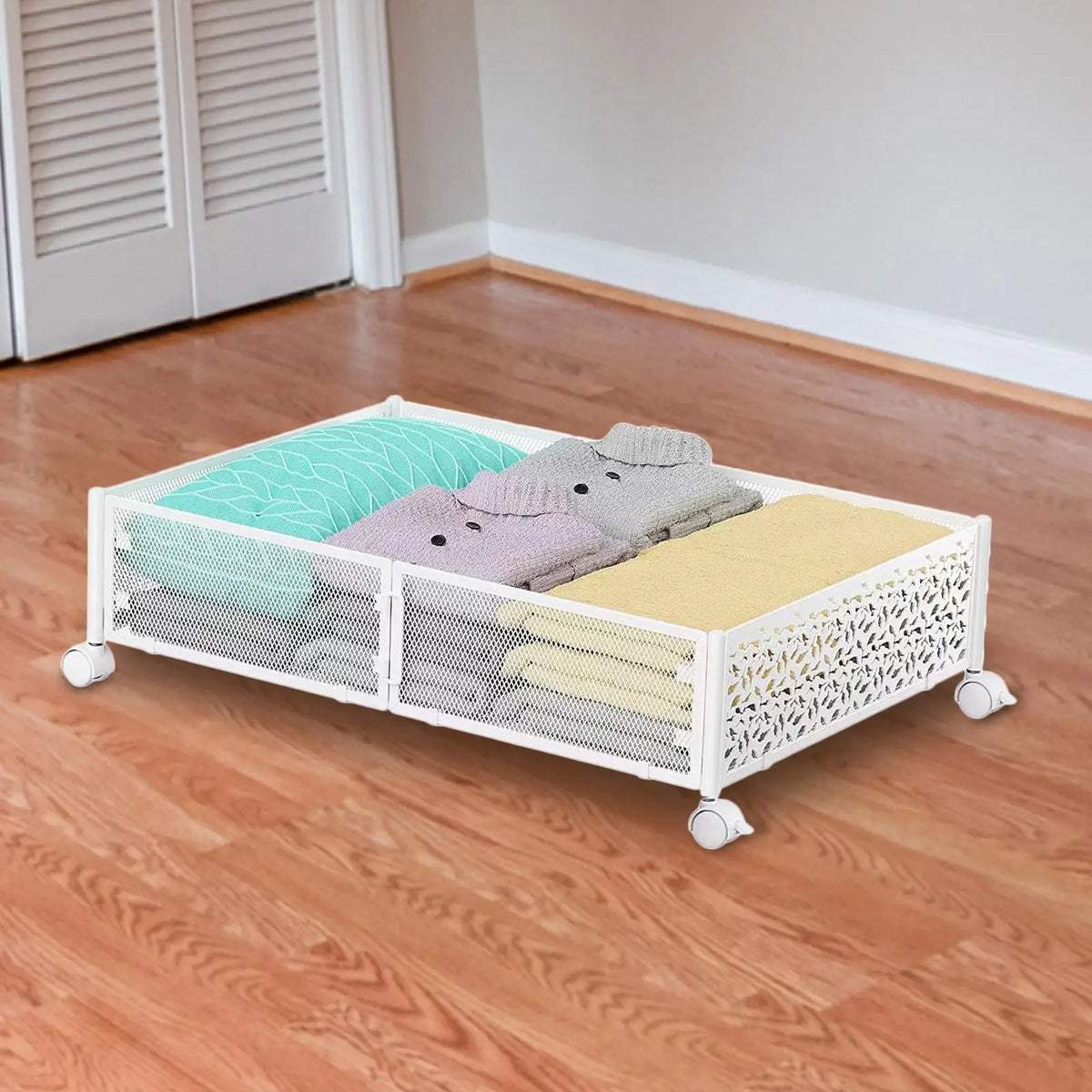 Under Bed Storage Organizer with Locking Wheels | Foldable