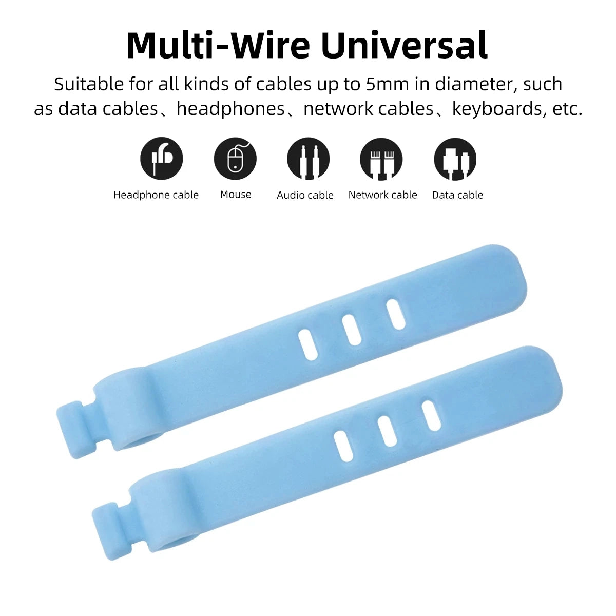 Silicone Cable Winder Clips – Earphone & Cord Organizer