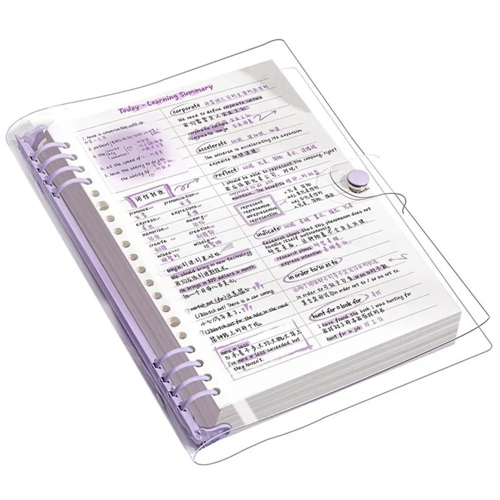 A5 Loose-Leaf Binder Notebook – Daily & Weekly Planner