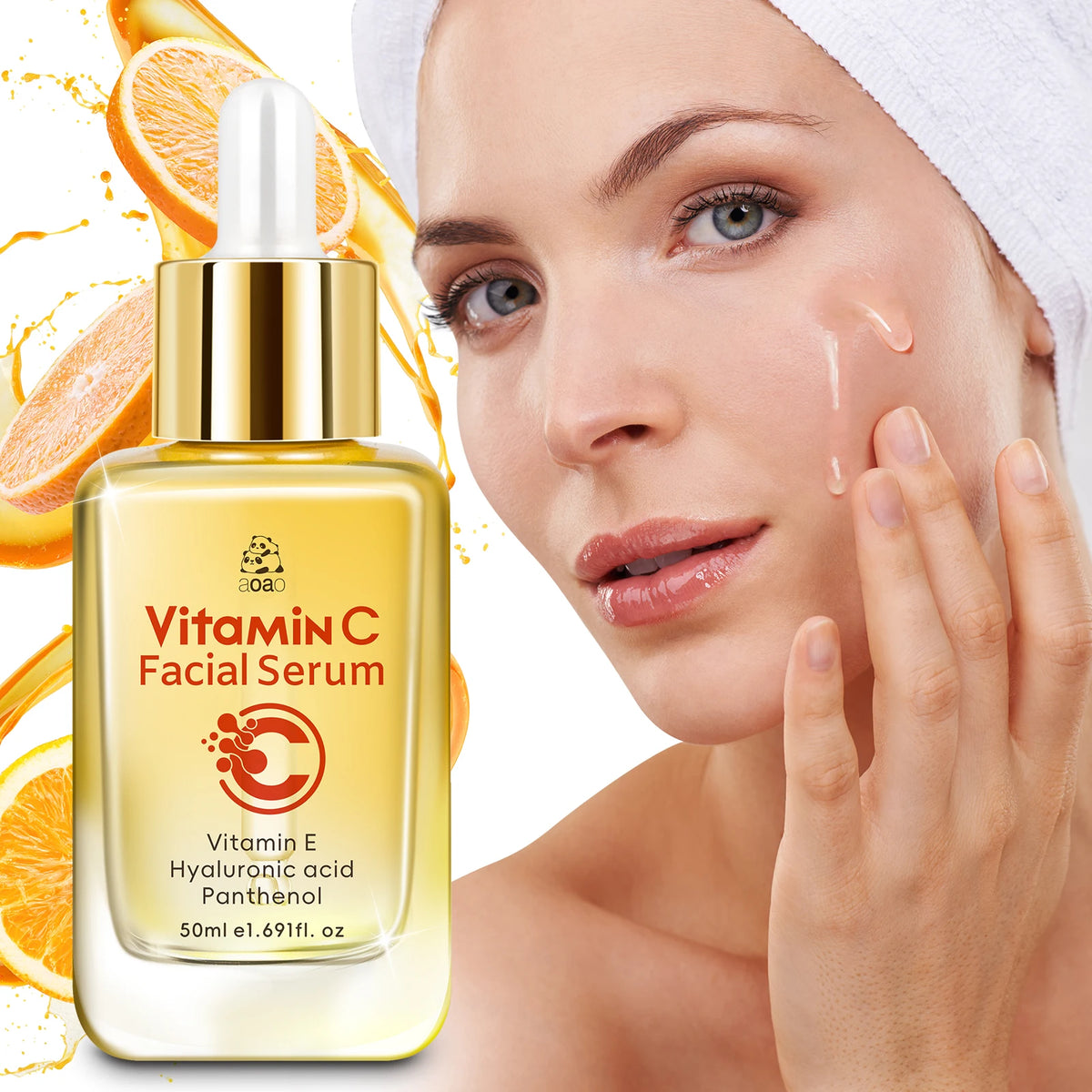 Vitamin C Facial Serum – Hyaluronic Acid & Vitamin E