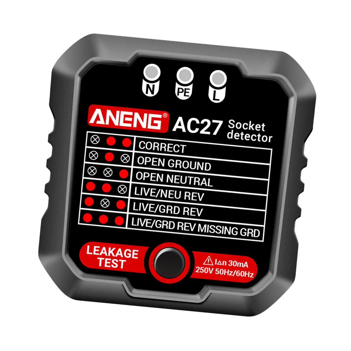 Digital Socket Tester – Voltage & Polarity Phase Checker