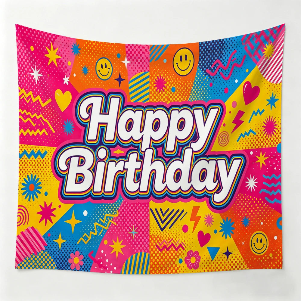 Golden Tulip Pearl Birthday Party Backdrop Hanging Cloth