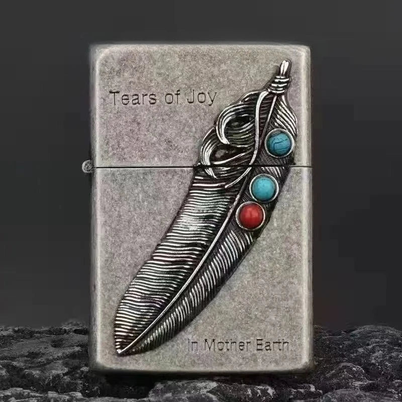 ZORRO Classic Carved Metal Fuel Lighter – Men's Gift