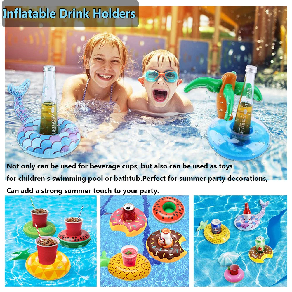Inflatable Pool Float Drink Holder – PVC Cup Coaster Float