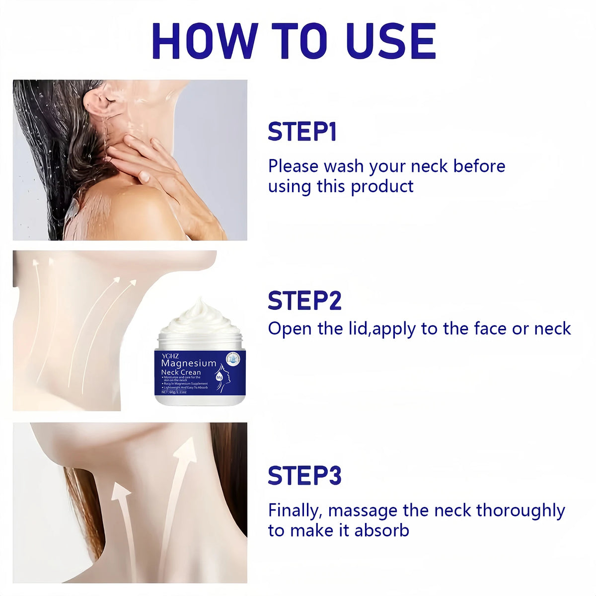 YCHZ Magnesium Neck Cream – Moisturizing & Hydrating 60g