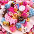 20PCS Kawaii Resin 3D Food Flatback Stickers – DIY Craft Decor
