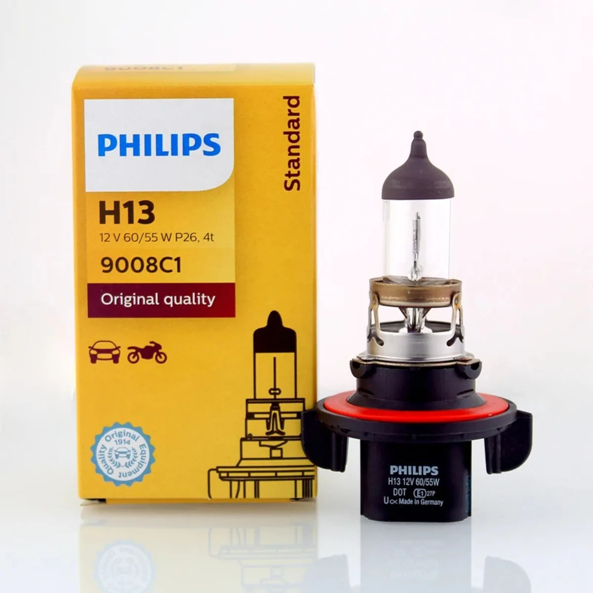 Philips Vision H13 Halogen Headlight Bulb 12V 60/55W 9008C1