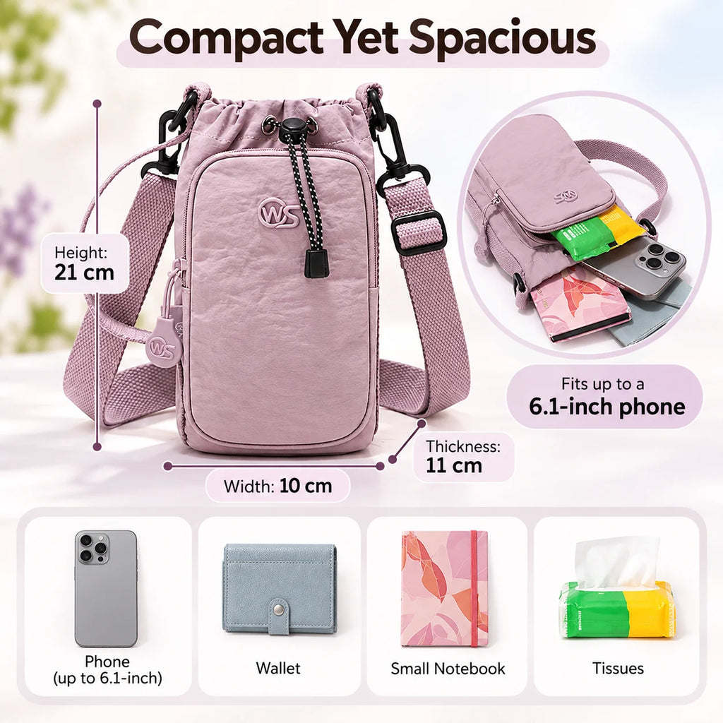 Women's Mini Crossbody Phone Bag | Multi Pocket Travel Pouch
