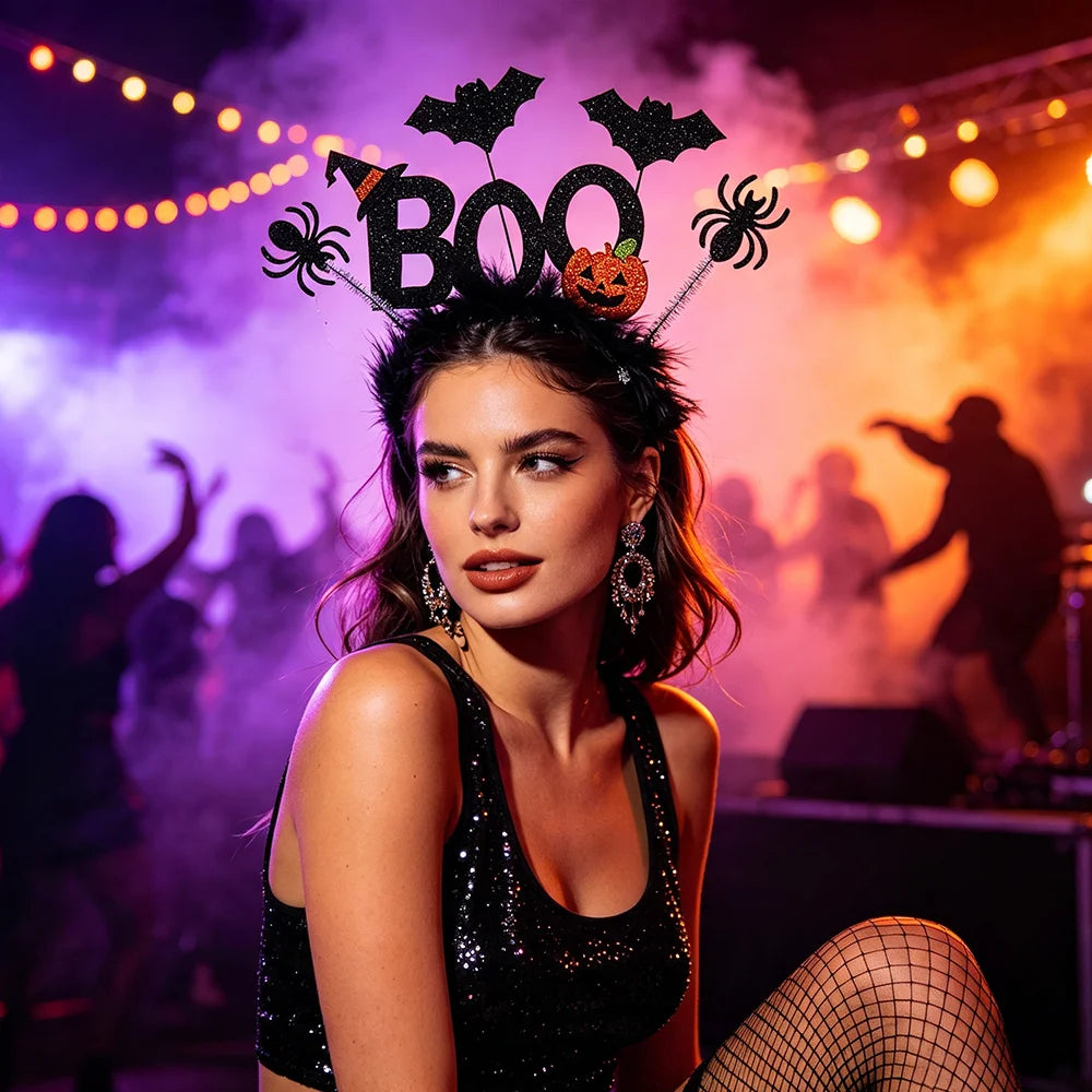 Halloween Headband – Ghost, Bat & Pumpkin Hair Accessory