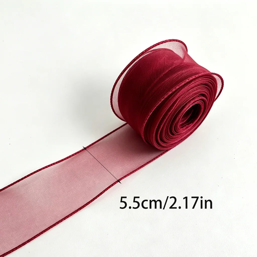 60mm Wave Organza Ribbon for Hair Bows & Gift Wrapping