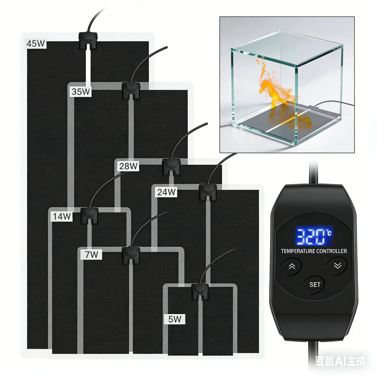 Reptile & Plant Heating Mat with Thermostat | 5W–45W PET