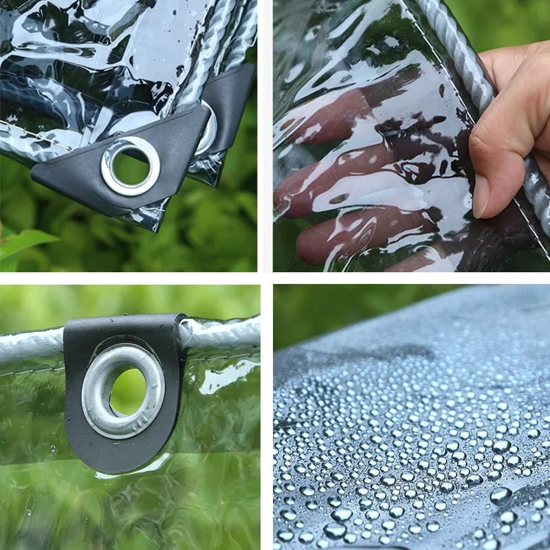 0.35mm Transparent PVC Tarpaulin – Waterproof Outdoor Cover