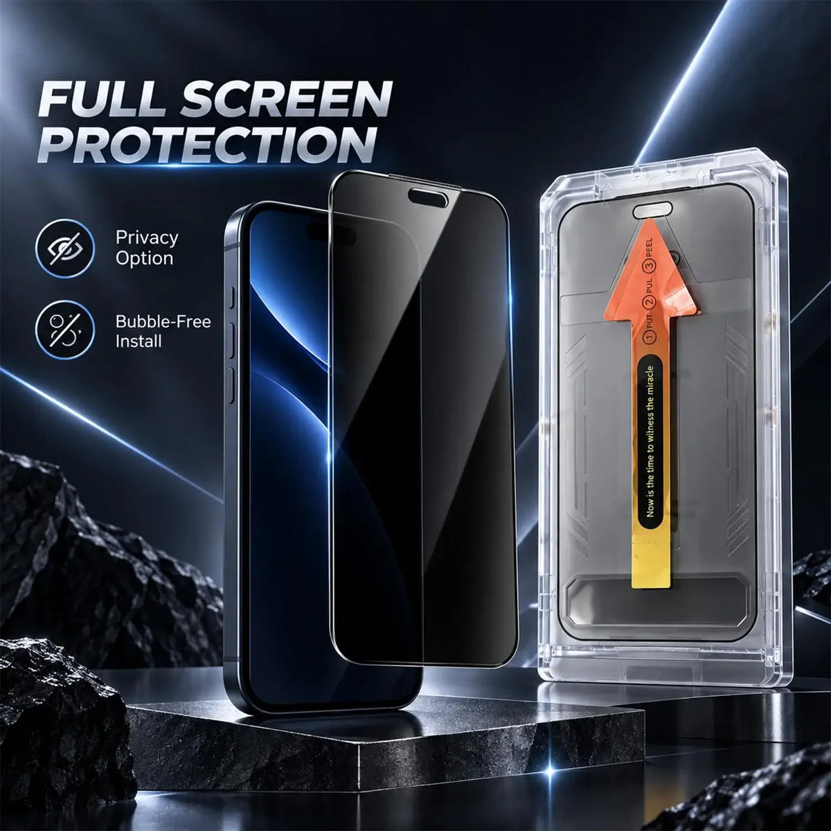 Tempered Glass Screen Protector iPhone 18 Pro Max – HD & Privacy