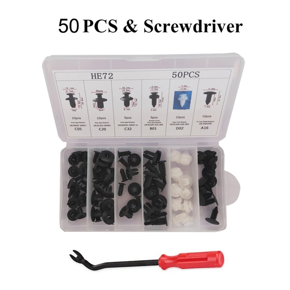 kkjoy Car Trim Panel Fasteners 415/100/50Pcs Rivet Clips