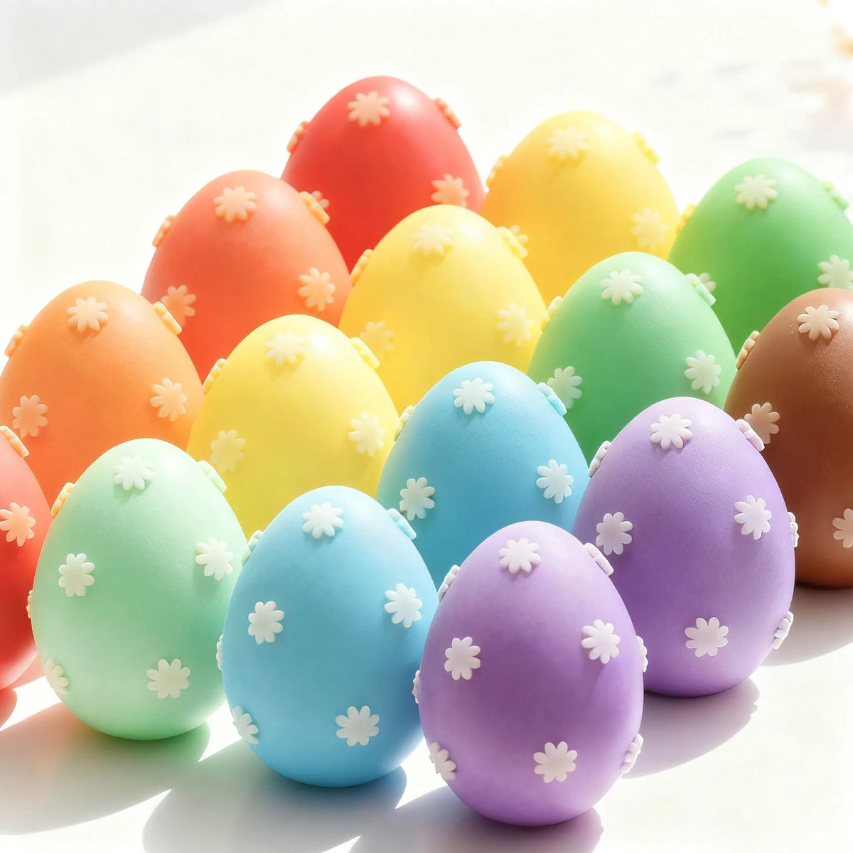 3D Daisy Easter Egg Silicone Mold | DIY Candle & Plaster