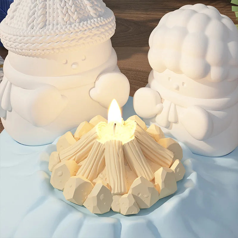 3D Melting Snowman Silicone Mold – Candle, Resin & Cake