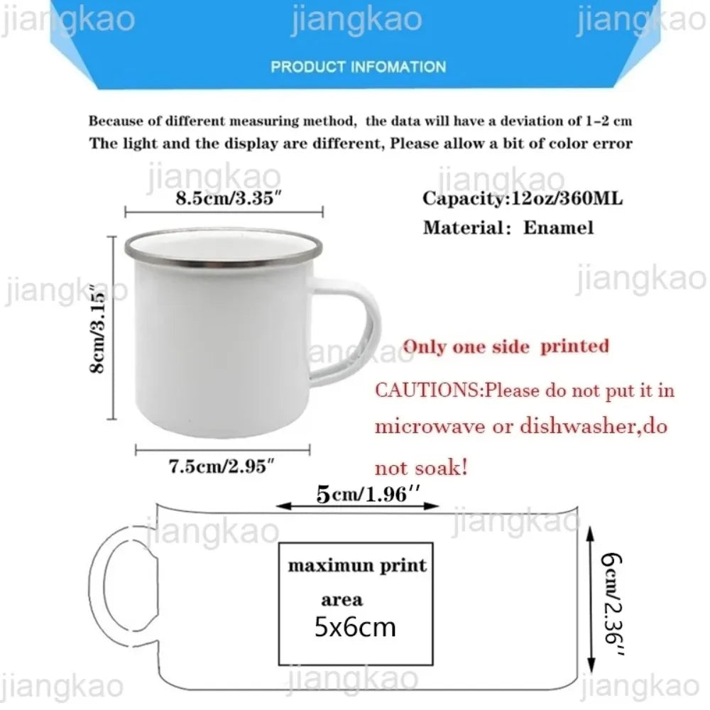 Personalized Floral Initial Enamel Mug | Custom Name Coffee Cup
