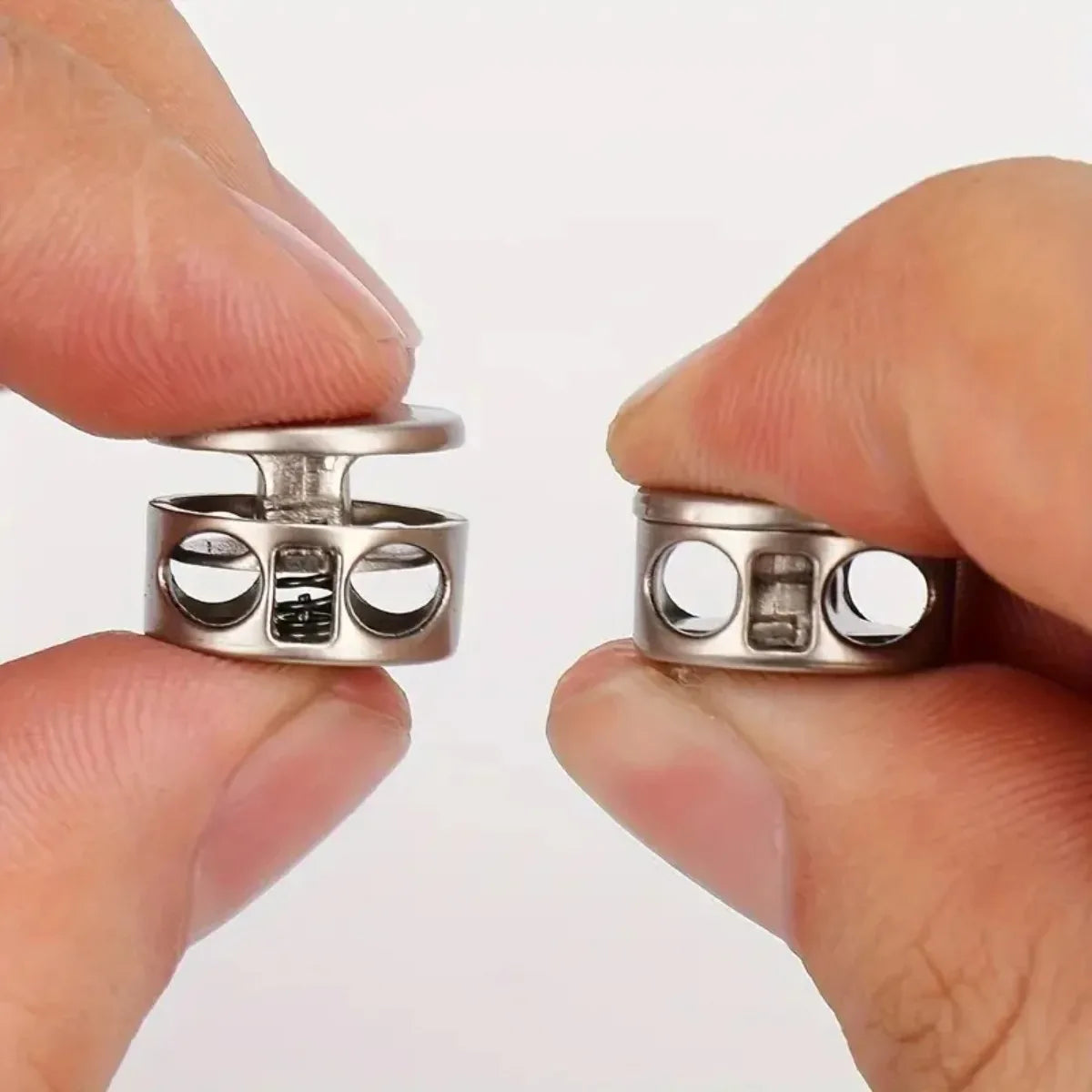 6-Pack Spring-Loaded No-Tie Shoelace Locks | Metal Clips