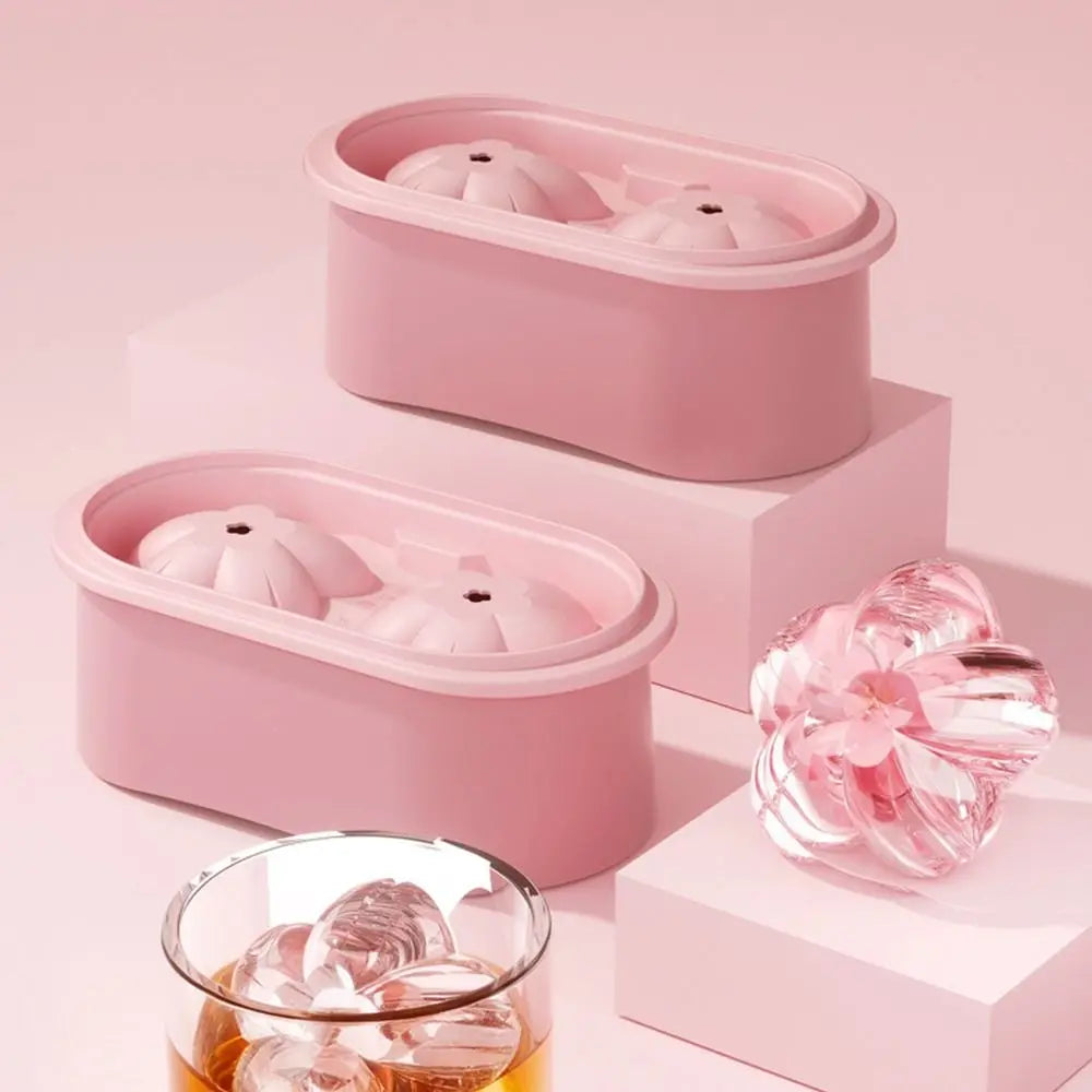 3D Cherry Blossom Silicone Ice Mold – BPA-Free, Easy Release