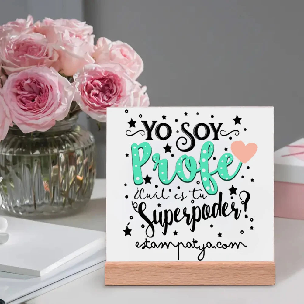 Spanish Ceramic Plaque Sign – Teacher & Graduation Gift Decor