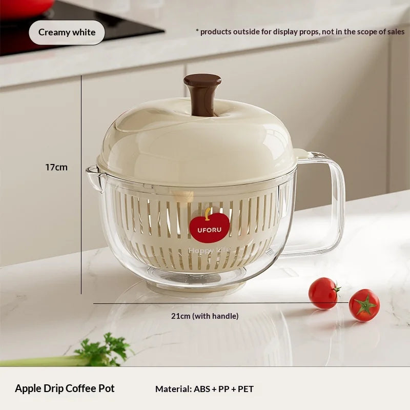Manual Salad Spinner & Vegetable Drain Basket – Hand Crank