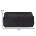 Large Capacity Black Fabric Pencil Case – Stationery Organizer