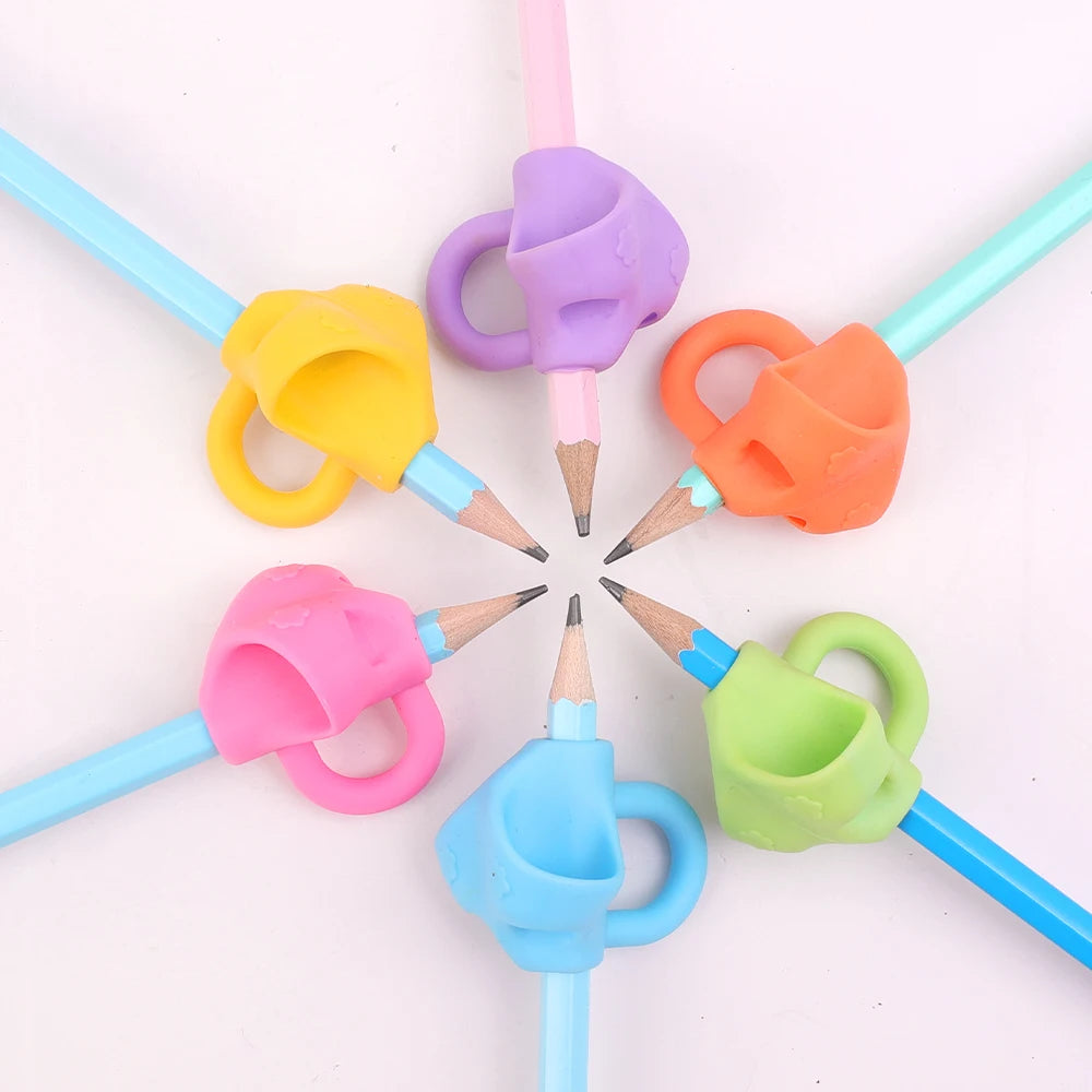 Silicone Pencil Grip Posture Corrector for Kids – 1 or 6 Pcs