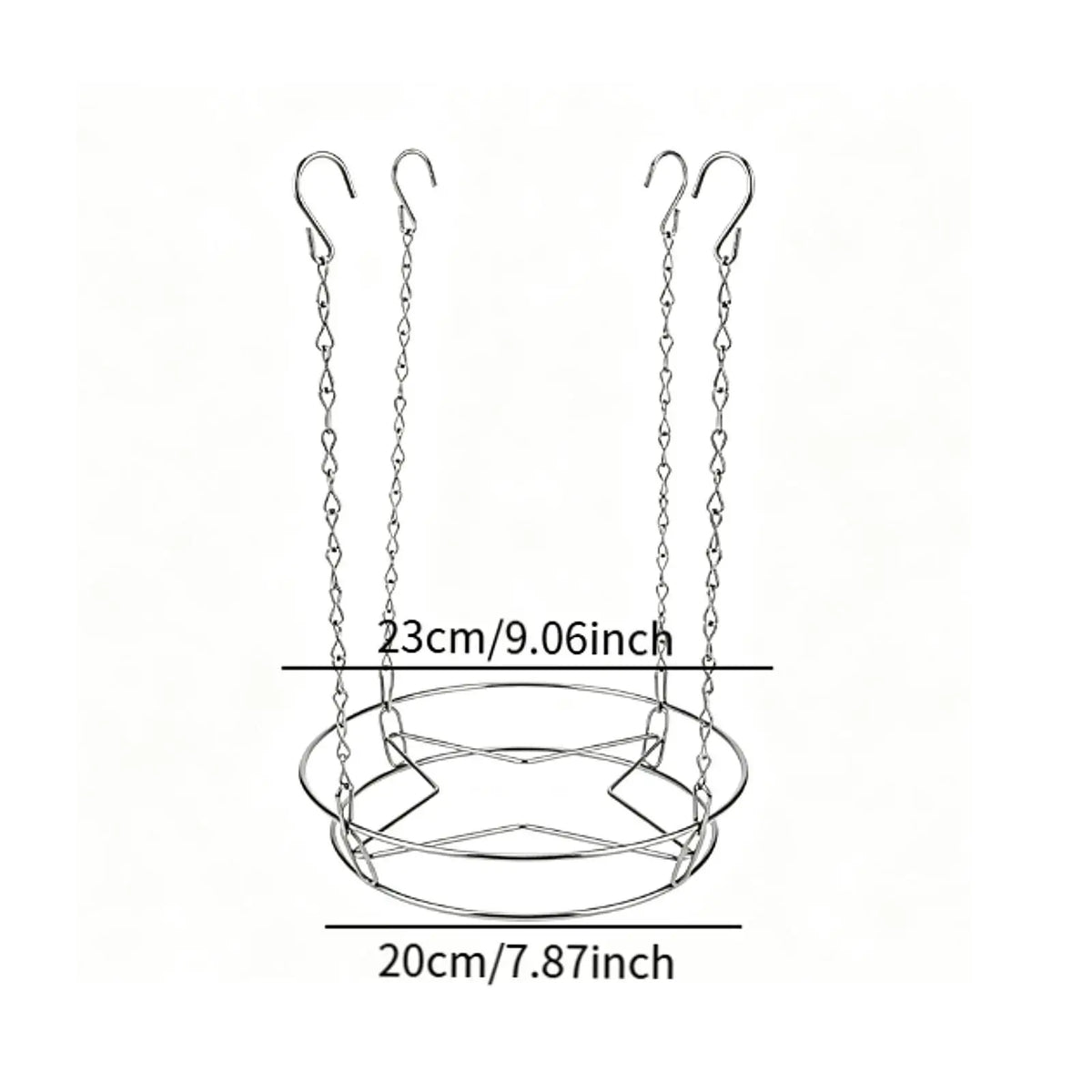 Adjustable Planter Insert & Plant Riser with Hanging Chain