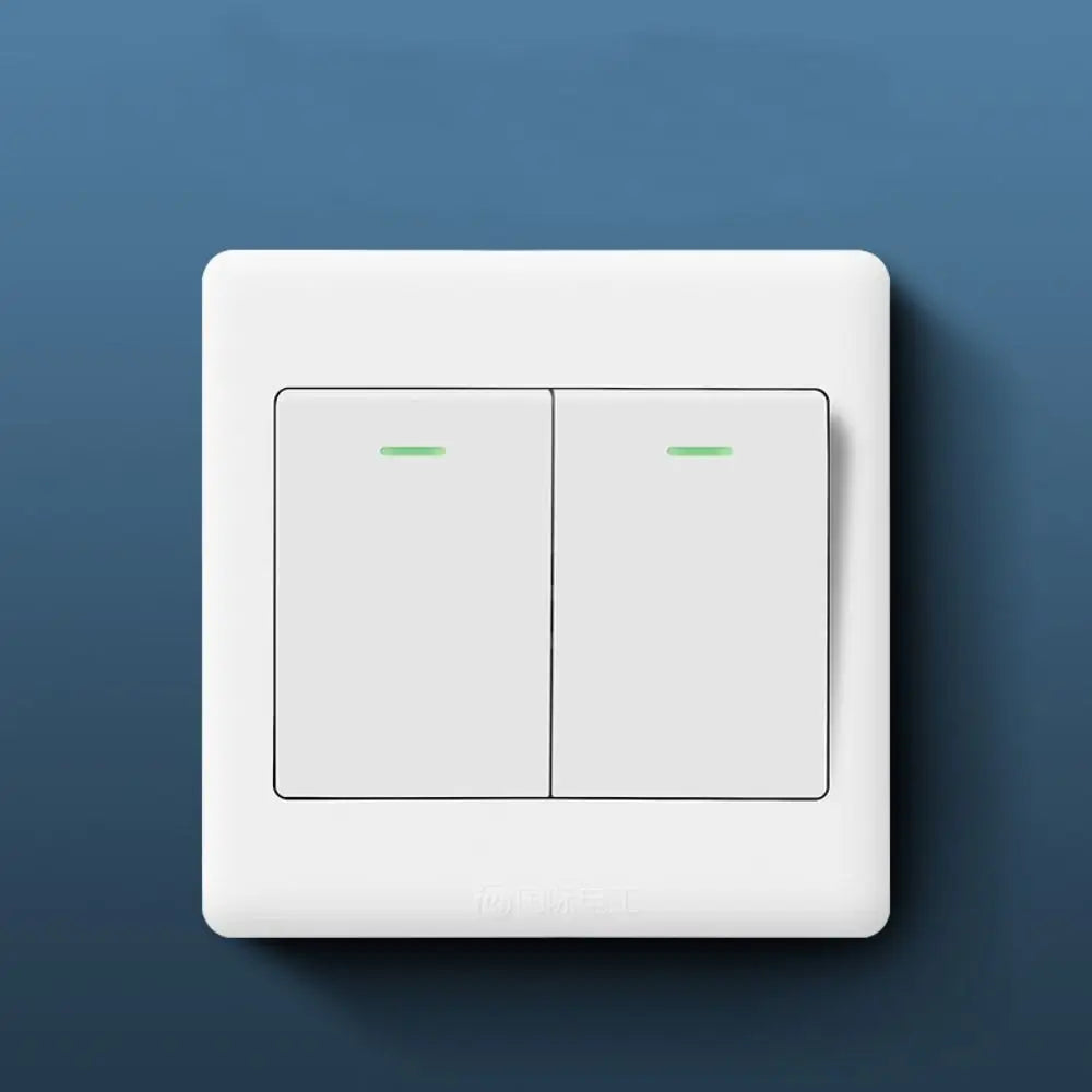 1-Way Wall Light Switch with Fluorescent Indicator 10A 250V