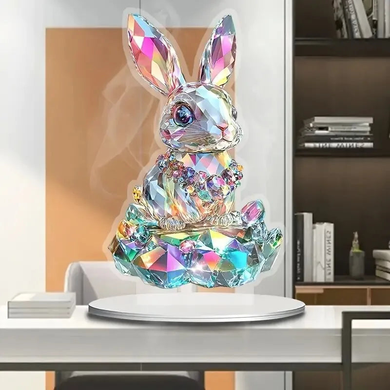 Rainbow Crystal Bunny Figurine | Easter & Home Décor