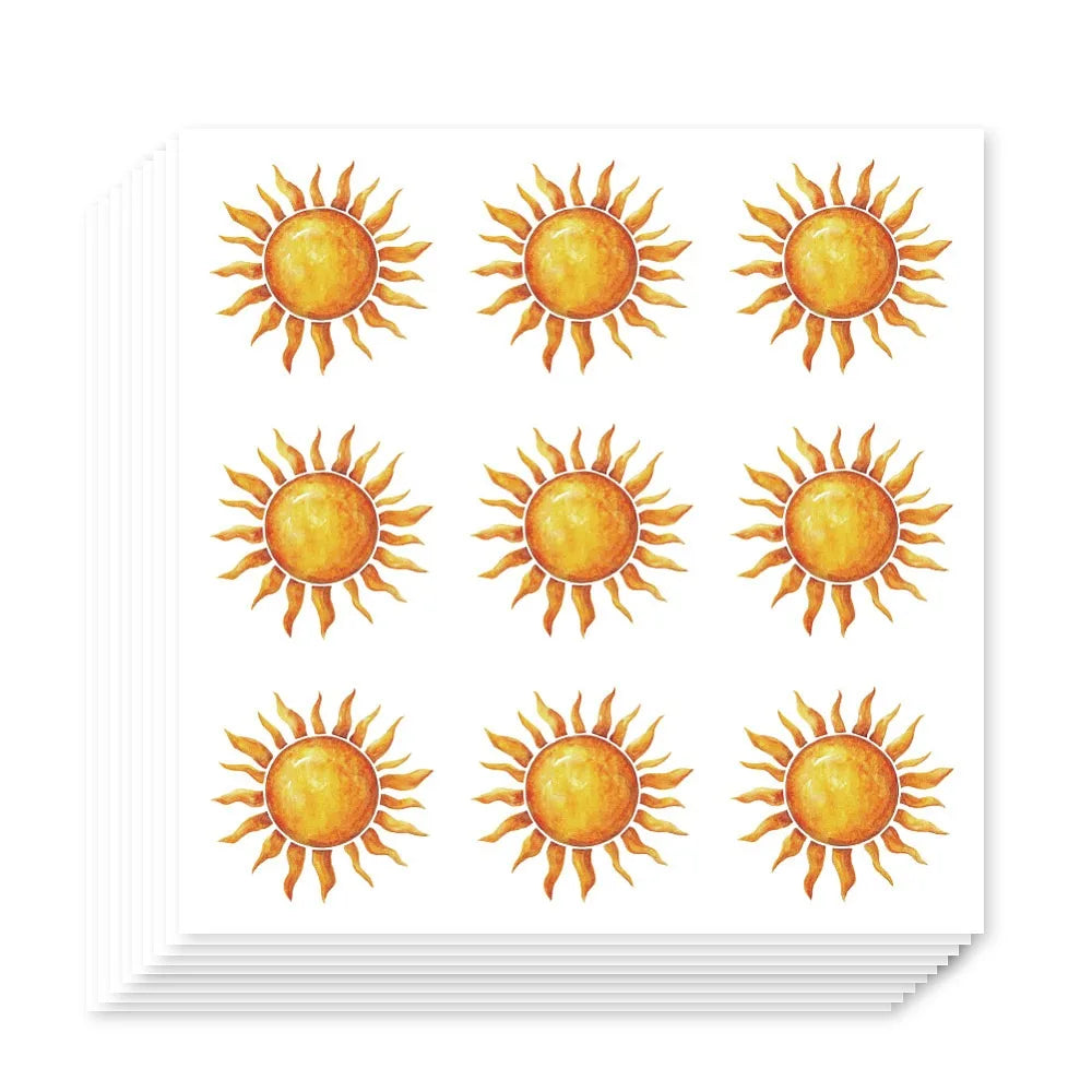 Sun Watercolor Self-Adhesive Stickers | 180 Pcs Party & Planner